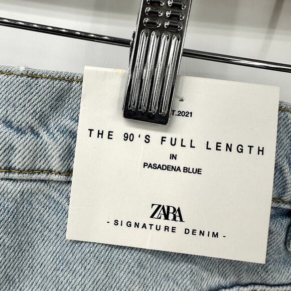 Zara Light Blue Flare & Wide Leg Jeans. NWOT - Picture 8 of 10